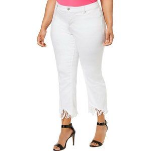 INC 18W Bright White Mop Crop Jeans NWT BW48